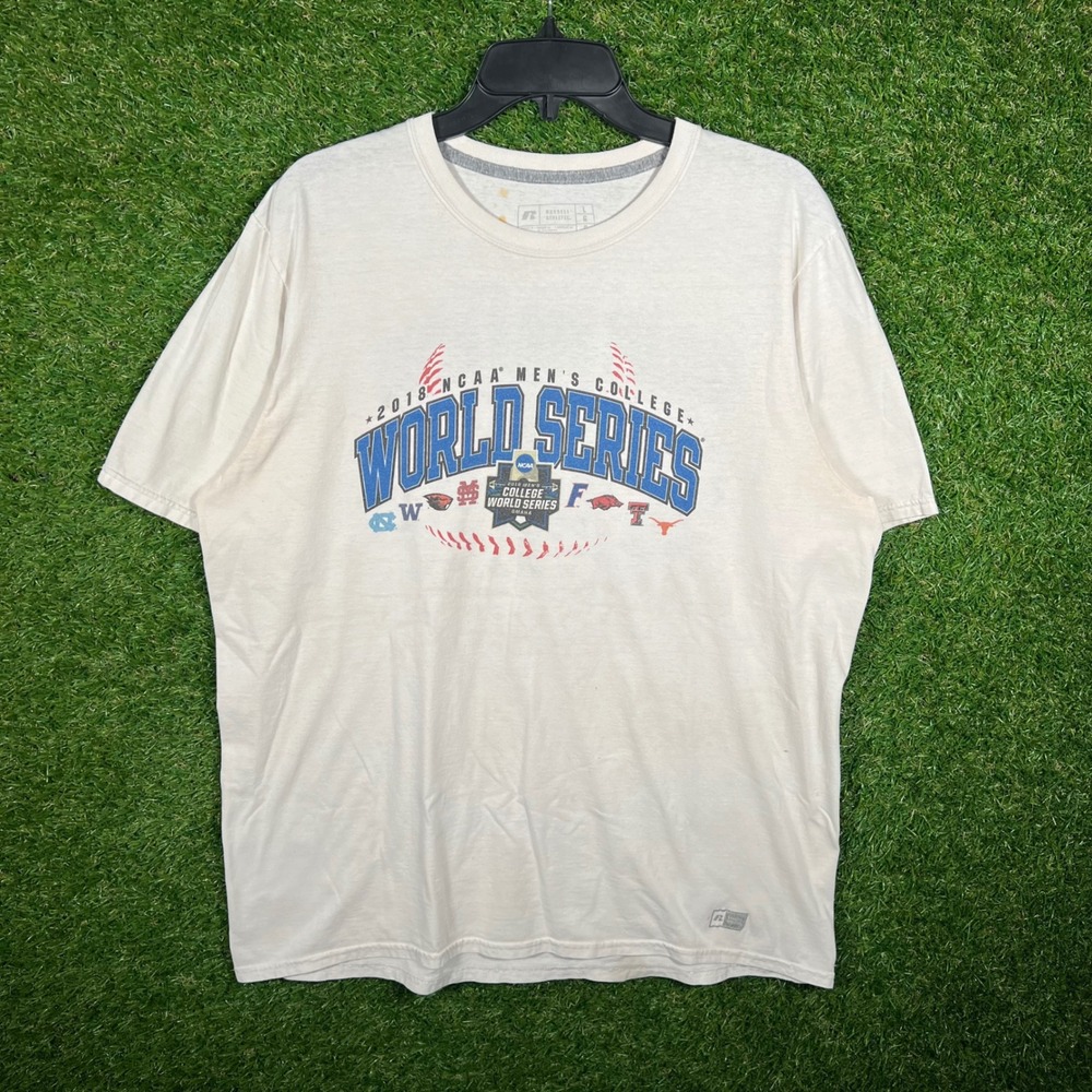 Russell Athletic 2018 NCAA Mens‎ College World Series T-Shirt Cream Large